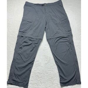 REI Co-op Mens Convertible Cargo Hiking Pants Relaxed Fit Gray Nylon‎ Size 40x30